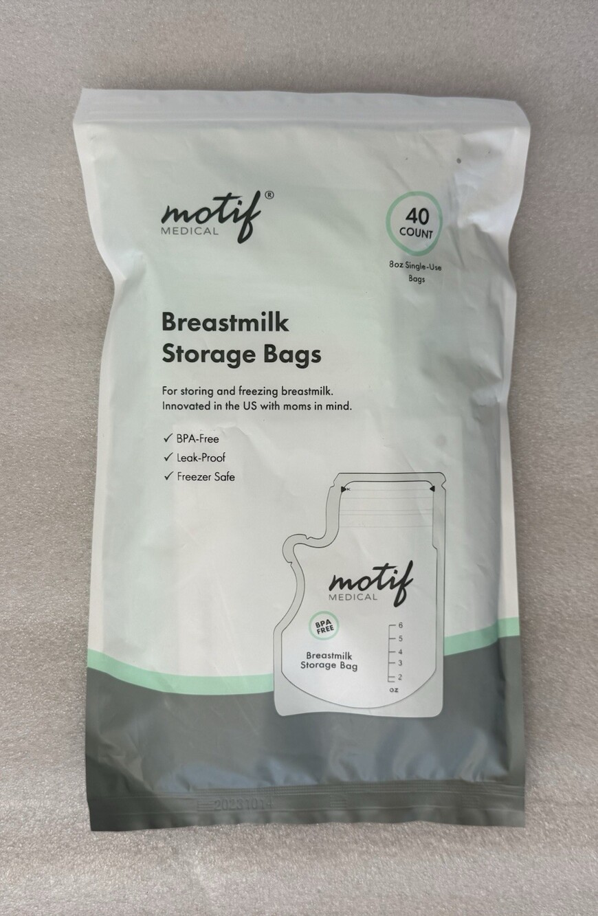 Motif Medical Breastmilk Storage Bags 40 Count 8oz BPA Free NEW